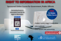 #RTIforAfrica #RightToInformation #OnlineLearning #TransparencyMatters