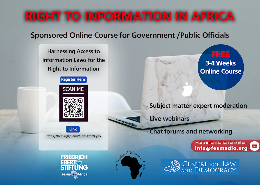 #RTIforAfrica #RightToInformation #OnlineLearning #TransparencyMatters