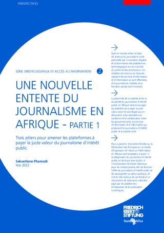 Une nouvelle entente du journalisme en Afrique - partie 1