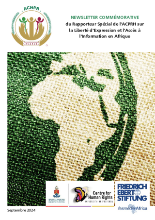 Newsletter commemorative du rapporteur spécial de l'ACPRH sur la liberté d'expression et l'accès à l'information en Afrique